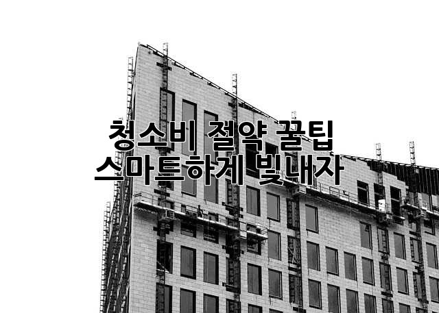 ✨ 청소비 절약 꿀팁 🍯: 스마트하게 빛내자!