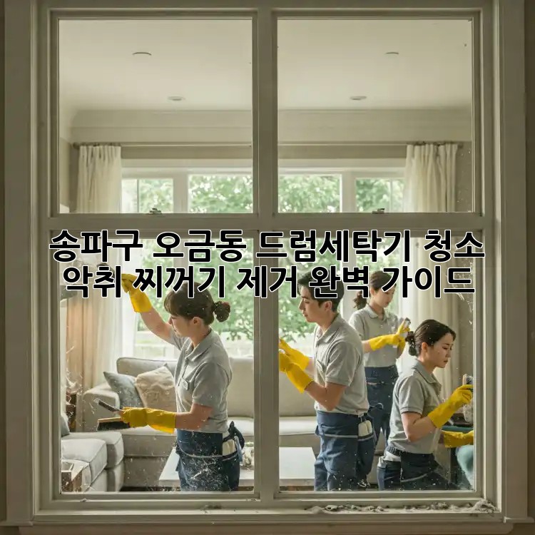 송파구 오금동 드럼세탁기 청소, 악취 찌꺼기 제거 완벽 가이드!