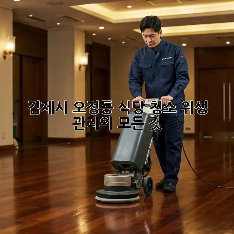 김제시 오정동 식당 청소, 위생 관리의 모든 것