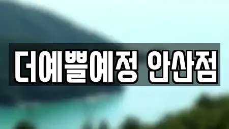 더예쁠예정 안산점