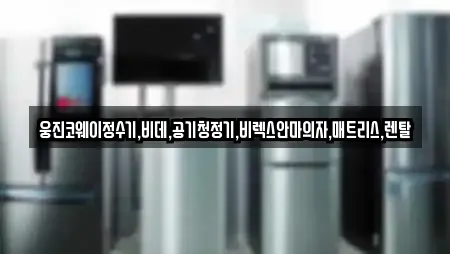 웅진코웨이정수기,비데,공기청정기,비렉스안마의자,매트리스,렌탈