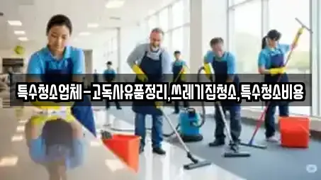 특수청소업체-고독사유품정리,쓰레기집청소,특수청소비용