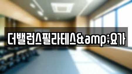 더밸런스필라테스&요가