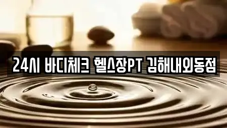 24시 바디체크 헬스장PT 김해내외동점