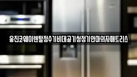 웅진코웨이렌탈정수기비데공기청정기안마의자매트리스