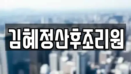김혜정산후조리원