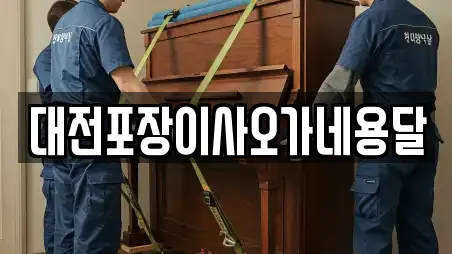 대전포장이사오가네용달