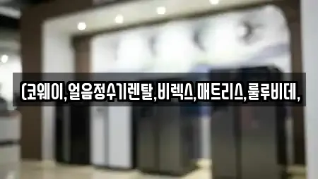 (코웨이,얼음정수기렌탈,비렉스,매트리스,룰루비데,