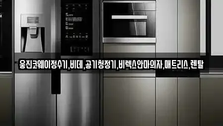 웅진코웨이정수기,비데,공기청정기,비렉스안마의자,매트리스,렌탈
