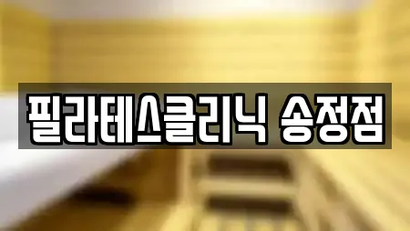 필라테스클리닉 송정점