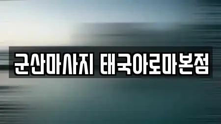 군산마사지 태국아로마본점