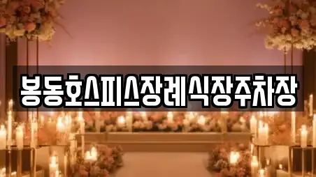 봉동호스피스장례식장주차장