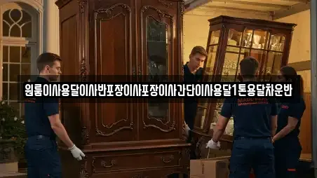 원룸이사용달이사반포장이사포장이사간단이사용달1톤용달차운반
