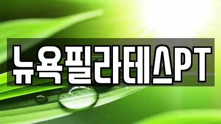 뉴욕필라테스PT