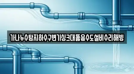 가나누수탐지하수구변기싱크대뚫음수도설비수리해빙
