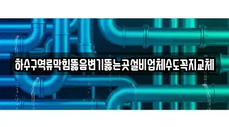 하수구역류막힘뚫음변기뚫는곳설비업체수도꼭지교체