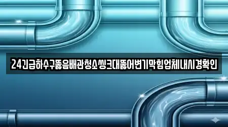 24긴급하수구뚫음배관청소씽크대뚫어변기막힘업체내시경확인
