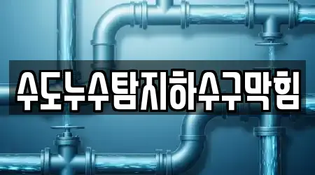 수도누수탐지하수구막힘