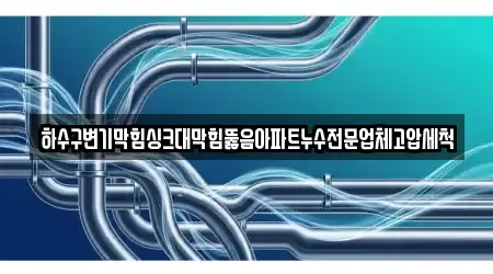 하수구변기막힘싱크대막힘뚫음아파트누수전문업체고압세척
