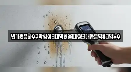 변기뚫음하수구막힘싱크대막혔을때씽크대뚫음역류고압누수