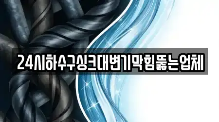 24시하수구싱크대변기막힘뚫는업체