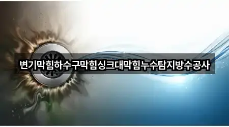 변기막힘하수구막힘싱크대막힘누수탐지방수공사