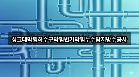 싱크대막힘하수구막힘변기막힘누수탐지방수공사