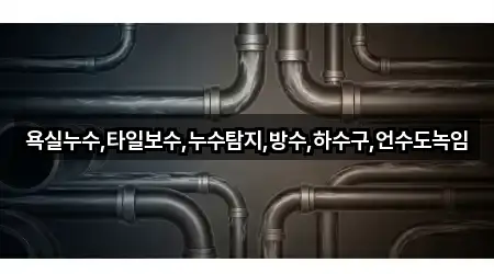욕실누수,타일보수,누수탐지,방수,하수구,언수도녹임