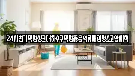 24시변기막힘싱크대하수구막힘뚫음역류배관청소고압세척