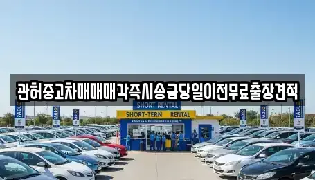 강원 정선군 고한읍 중고차 전문 관허중고차매매매각즉시송금당일이전무료출장견적