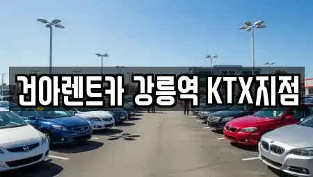 강원특별자치도 강릉시 렌트카 전문 건아렌트카 강릉역 KTX지점