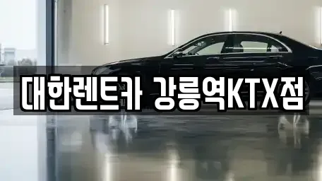 강원특별자치도 강릉시 성남동 렌트카 전문 대한렌트카 강릉역KTX점
