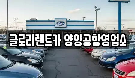 강원특별자치도 양양군 서면 렌트카 전문 글로리렌트카 양양공항영업소