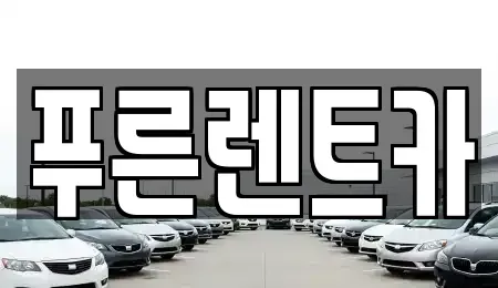 강원특별자치도 양양군 서면 렌트카 전문 푸른렌트카