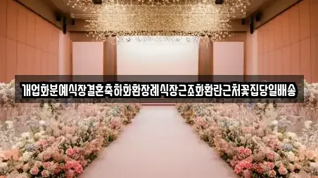 개업화분예식장결혼축하화환장례식장근조화환란근처꽃집당일배송