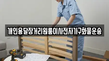 개인용달장거리원룸이사전자가구화물운송