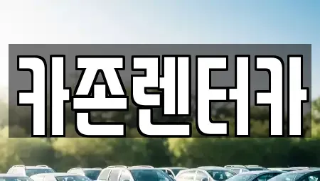 경기 광주시 경안동 렌트카 전문 카존렌터카
