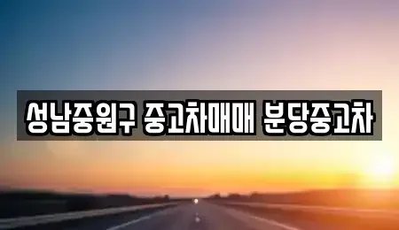 경기 성남시 중원구 중고차 전문 성남중원구 중고차매매 분당중고차