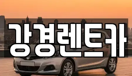경기 안산시 단원구 선부동 렌트카 전문 강경렌트카