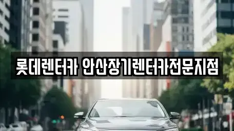 경기 안산시 단원구 선부동 장기렌트카 전문 롯데렌터카 안산장기렌터카전문지점