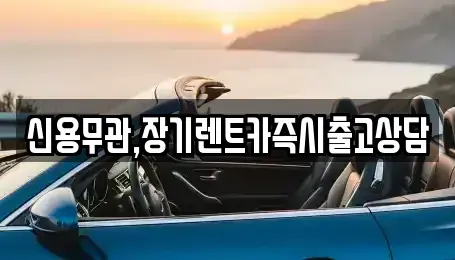 경기 안산시 단원구 선부동 장기렌트카 전문 신용무관,장기렌트카즉시출고상담