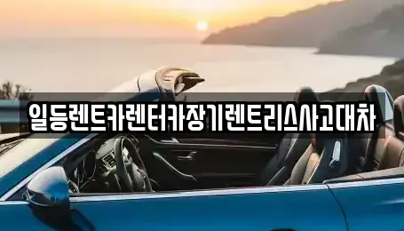 경기 안산시 단원구 선부동 장기렌트카 전문 일등렌트카렌터카장기렌트리스사고대차
