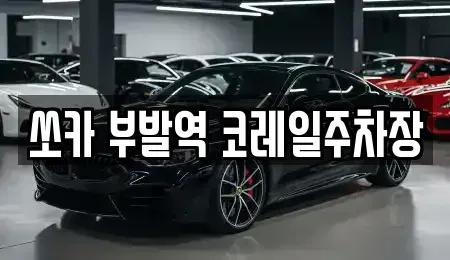 경기 이천시 부발읍 렌트카 전문 쏘카 부발역 코레일주차장