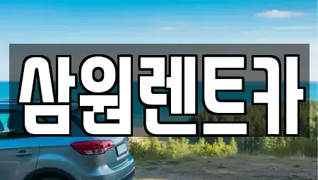 경기 하남시 감일동 렌트카 전문 삼원렌트카