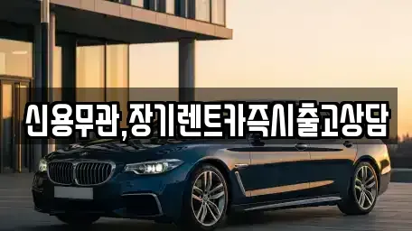 경기도 고양시 장기렌트카 전문 신용무관,장기렌트카즉시출고상담