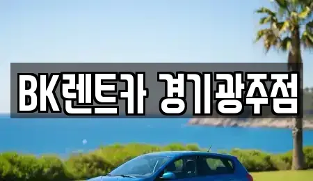 경기도 광주시 탄벌동 렌트카 전문 BK렌트카 경기광주점