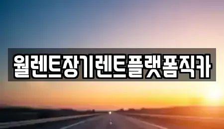 경기도 오산시 장기렌트카 전문 월렌트장기렌트플랫폼직카