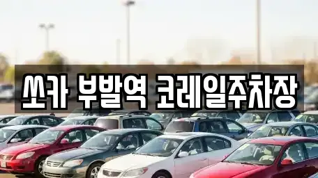 경기도 이천시 부발읍 렌트카 전문 쏘카 부발역 코레일주차장