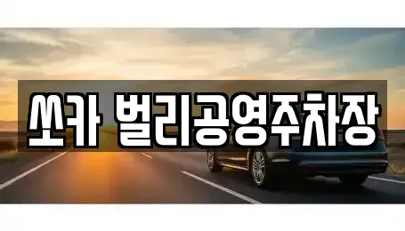 경남 사천시 벌리동 렌트카 전문 쏘카 벌리공영주차장