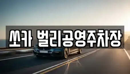 경남 사천시 죽림동 렌트카 전문 쏘카 벌리공영주차장
